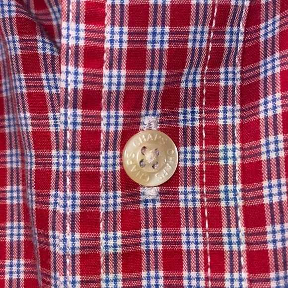 CHAPS L Men’s Casual Dress Shirt Embossed Button-Down Collar withLogo <>Pocket - Picture 4 of 12